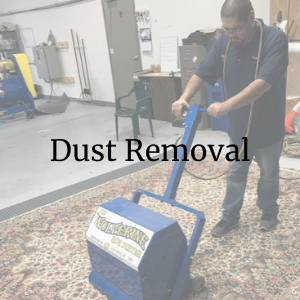 LEARN MORE Dust Removal process for rug cleaning